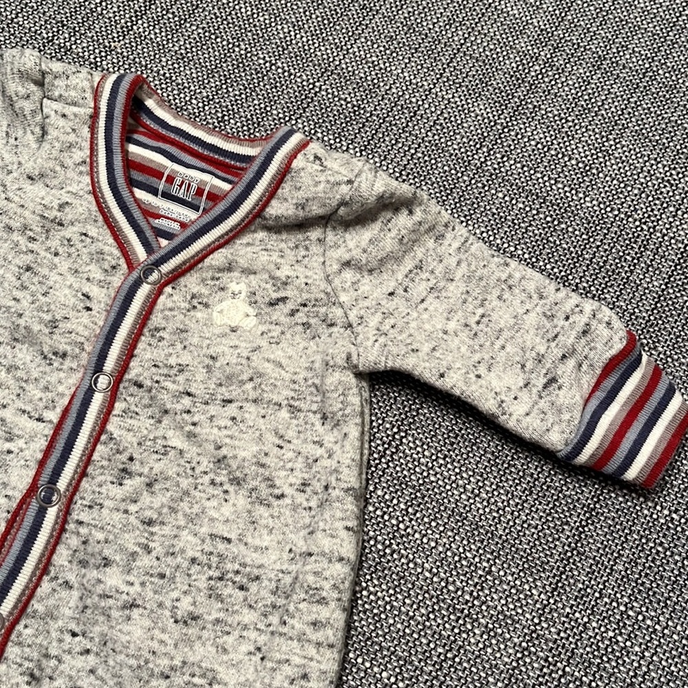 Gap Grey Striped Onesie